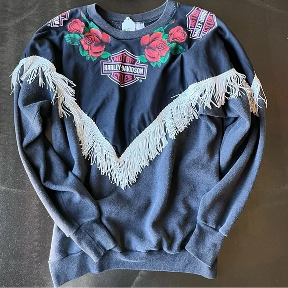 Harley Davidson fringe sweater - Picture 3 of 5